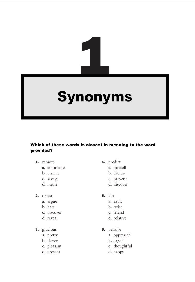 อันนี้เป็นโจทย์ 501 Synonym &amp; Antonym Questions ค่ะ💝🤲🏻 esc1.net/site/handlers/… 

ถ้าอยากหาเป็นลิสต์ไว้ท่อง เสิร์ช 1000 synonyms vocab อะไรประมาณนี้ได้ค่ะ
englishgrammarpdf.com/synonyms-for-i… เว็บนี้เราเลื่อนๆดูละโอเคอยู่👍🏻