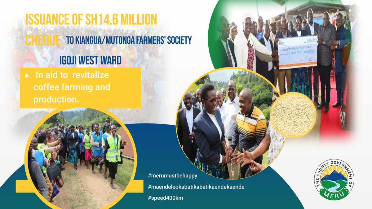 The County Government of Meru has a commitment to work towards a brighter future for the coffee industry where production is increased to enable earning of more prospects for the benefit of the farmers.