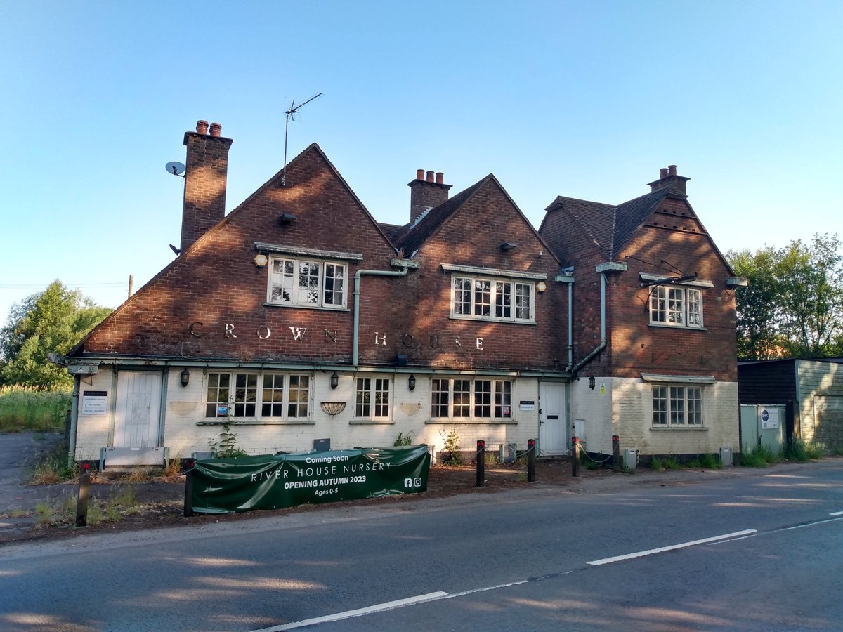 The former Crown and Anchor pub, Wimborne, Dorset. An application to develop the site for housing was turned down and the building is to become a nursery. #ClosedPubs
