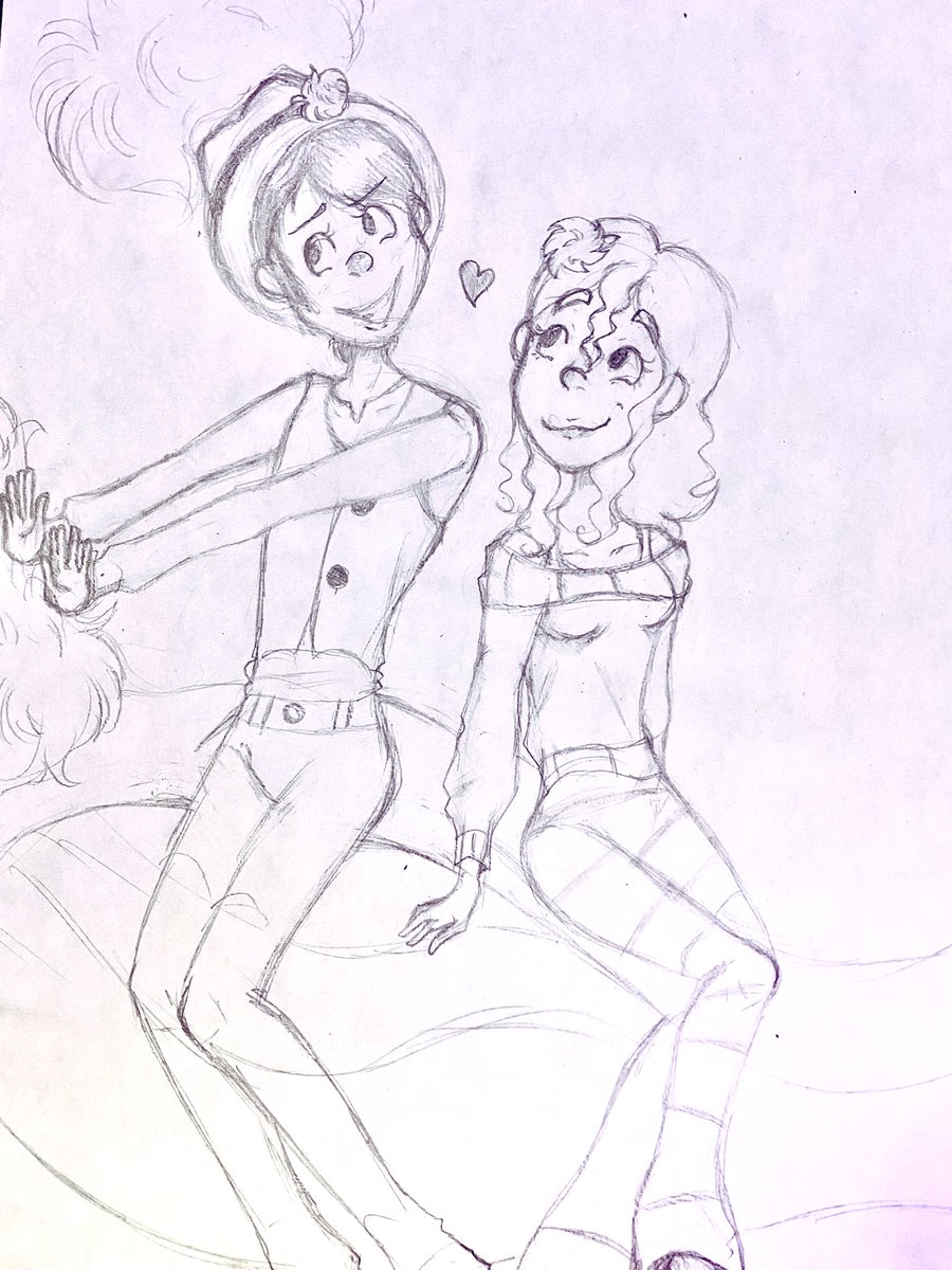 Zxslushxz's tweet photo. (ONCELET WARNING / ONCELER X VIOLET) 

A drawing of these goofs I probably won't finish lol

#lorax #TheLorax #loraxoc #theloraxoc #onceler #oncelerxcannon #oncelerxoc #oncelerxviolet #violetxonceler #traditionalart #art #youngartist #ocxcannon #ocxcannonart https://t.co/KLP2dx9SWR