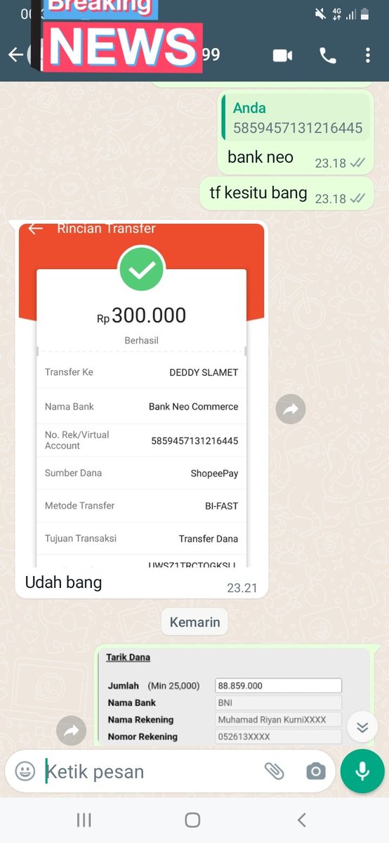 Korban @monic_e1 ketipu 3,3jt 

Pinjol itu gk bisa pakai data/ktp fake ya! Masa dgn modal nama dan ttl dibilang akun kalian ada yg pakai? Itu udah jelas penipuan, korban sengaja buat opini tersebut agar korban ketipu! Dengan iming" bisa cairin limit sampai 100jt lebih #zonauang