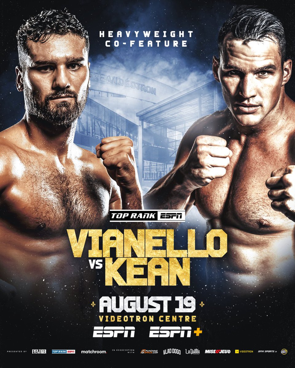 ⚔️ The Gladiator vs The Grizzly 🐾

@Vianello_Guido & @SimonKean11 look to steal the show as the co-feature to #BeterbievSmith on Saturday, August 19 💥