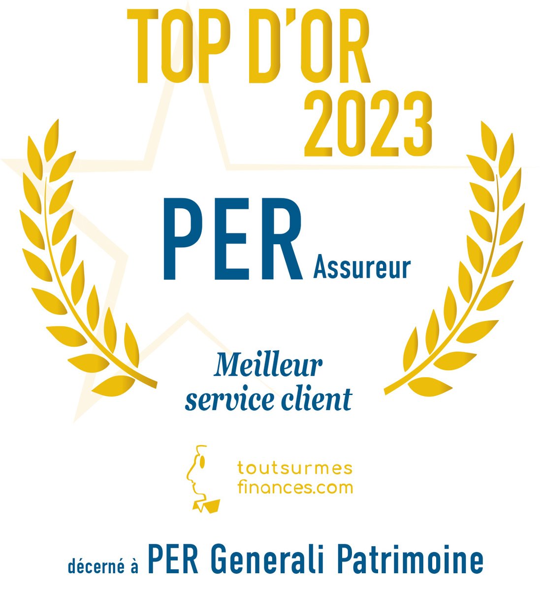 🏆 Le TOP d'Or PER 2023 🥇 dans la catégorie « Meilleur service client » - catégorie Assureur - est décerné à PER Generali Patrimoine géré par <a href="/generalifrance/">Generali France</a> 

Retrouvez notre article dédié sur notre média : ow.ly/4TQE50ONbou

<a href="/Toutsur/">ToutSurMesFinances</a> #TopTSMF #PER #epargne #placement