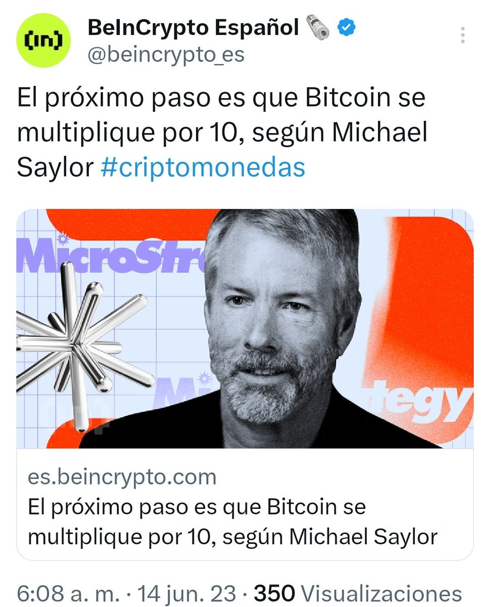 Después me dicen que #Bitcoin no es un fraude ponzi. Ahora hablan de que el  próximo paso es que suba 10 veces (10X).