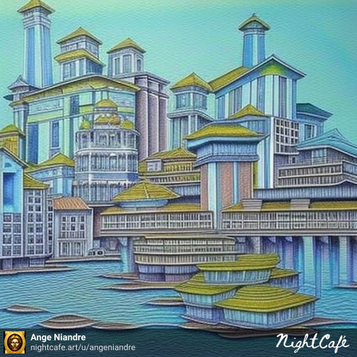 Good morning dear friends. #TheOdyssey365Days presents:
#First_edition #day15

The City
A colored pencil drawing
#nightcafe #nftart #nftartist #nftartgallery #nftartwork  #nftartcollector  #nftcommunity #nftartoftheday  #crypto #nft
#angeniandre #nft #color #AI_generated_artwork