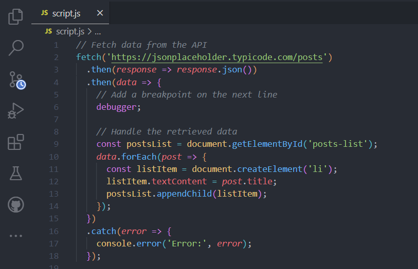 richiegachuhi's tweet image. Using breakpoints in your JavaScript debugger can save you tons of time and headaches! 🕵️‍♂️ #JavaScriptDebugging #100DaysOfCode