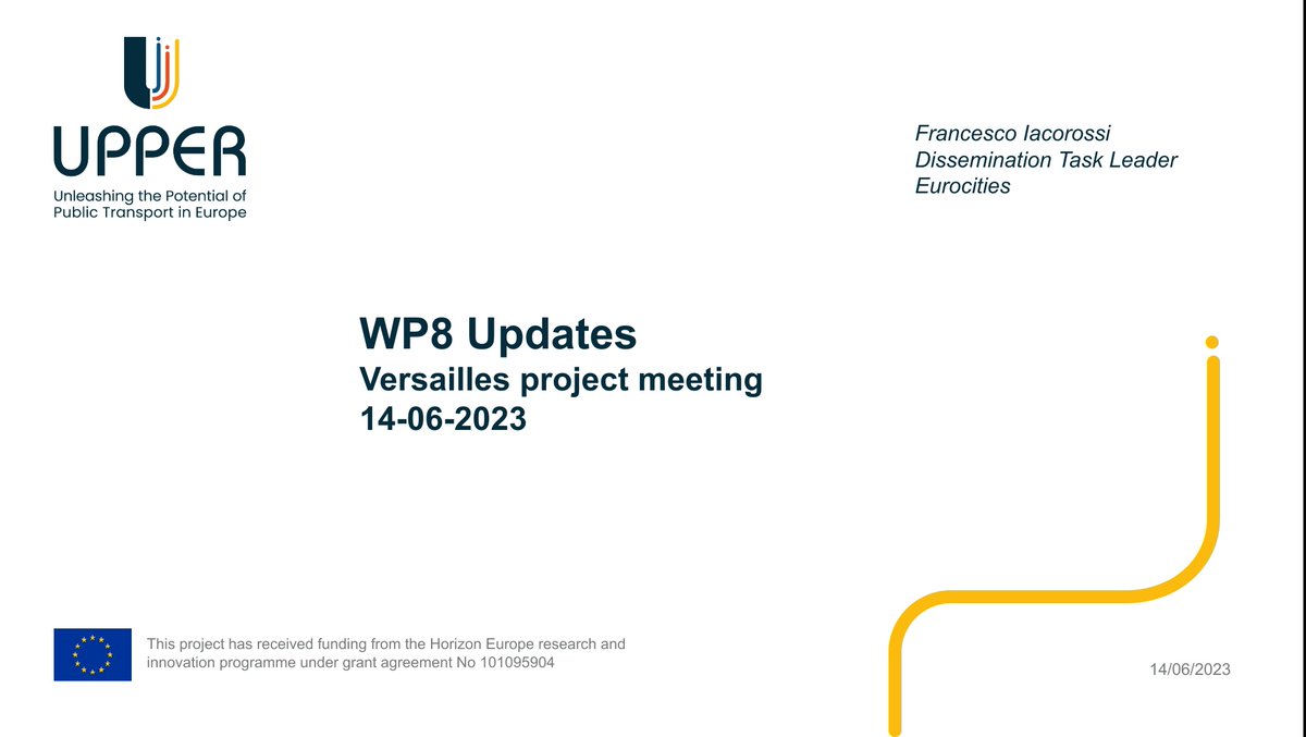 project_upper's tweet image. Bonjour Versailles! No better way to start the final day of the meeting presenting WP8 activities (website, visual identity, dissemination trackers, planned events participation and much more) Mr @francis_rojo_ the floor is yours  #UPPERprojectEu @CIVITAS_EU @NetZeroCitiesEU