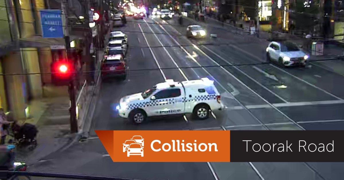 Toorak Road, South Yarra is closed inbound between Chapel Street and Darling Street, due to a collision near South Yarra Station. Use Alexandra Avenue or Commercial Road. One outbound lane is also closed with emergency services on site. Route 58 @yarratrams disrupted. #victraffic