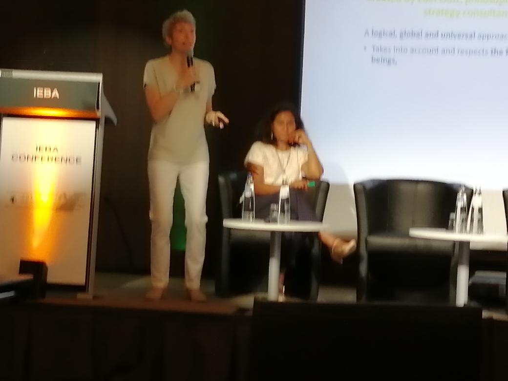 21st Annual IEBA Conference in Brussels are listening to the Conference Key Note Speaker Gwenola Bliek from Infusethic