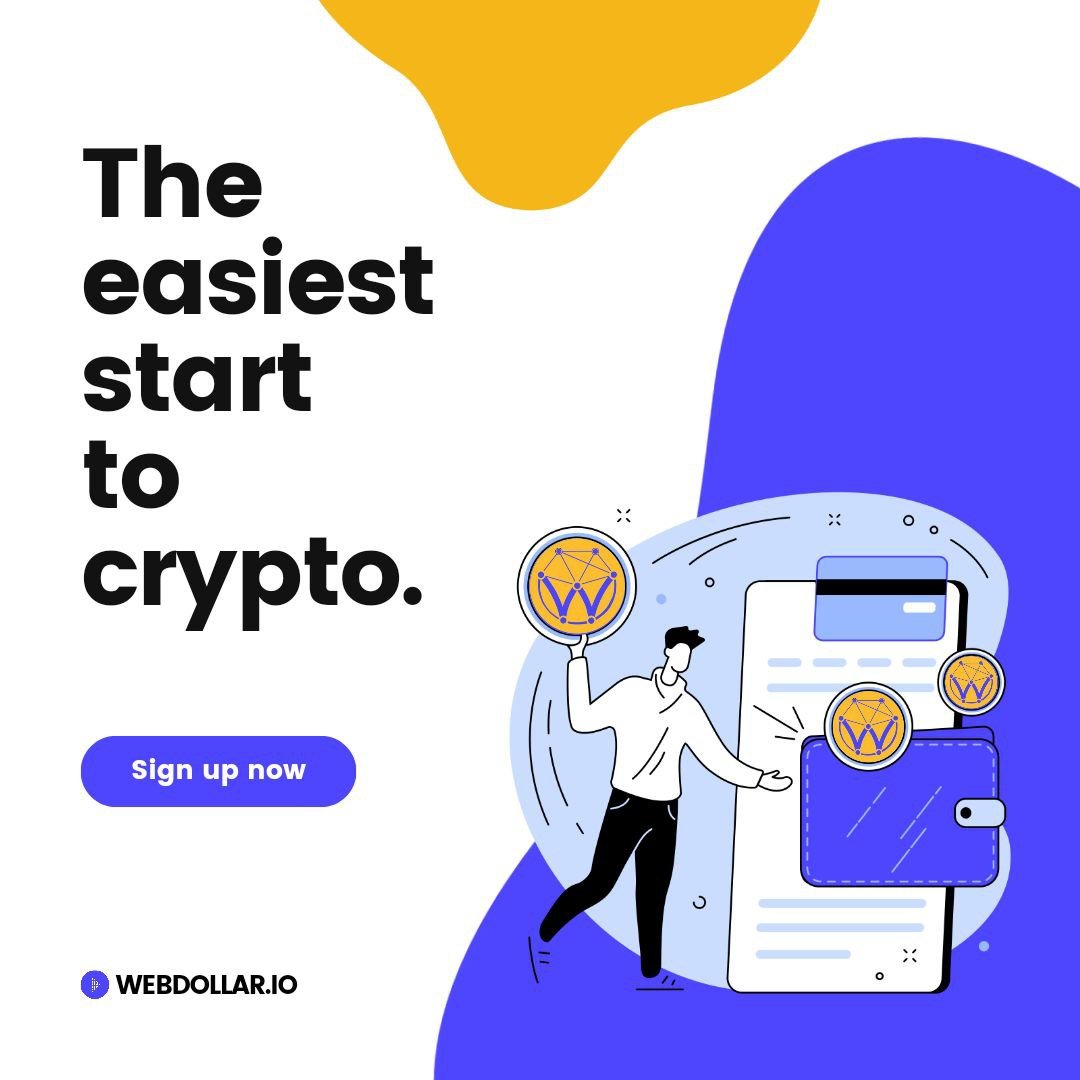 Webdollar: the cryptocurrency designed for simplicity.

No complex interfaces and unnecessary complications.

 Start your Webdollar journey with ease and confidence. 

#Webdollar #Simplicity #InvestmentOpportunity #RiseToTheTop #UnlockPotential  #InvestInBrilliance