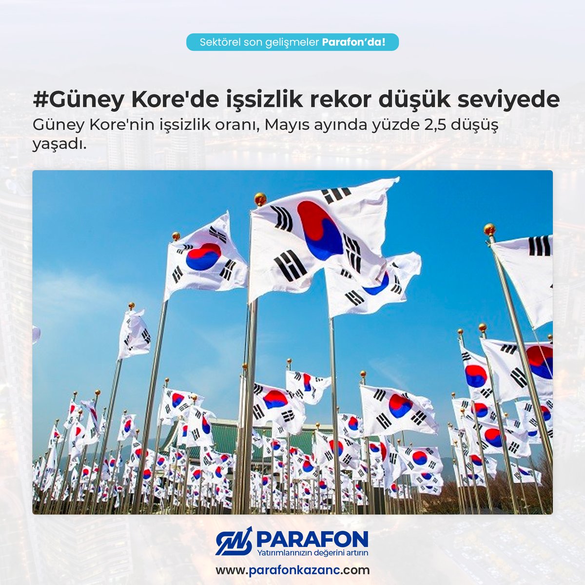 Güney Kore'de işsizlik rekor düşük seviyede #güneykore #işsizlik #EKONOMİ #piyasa