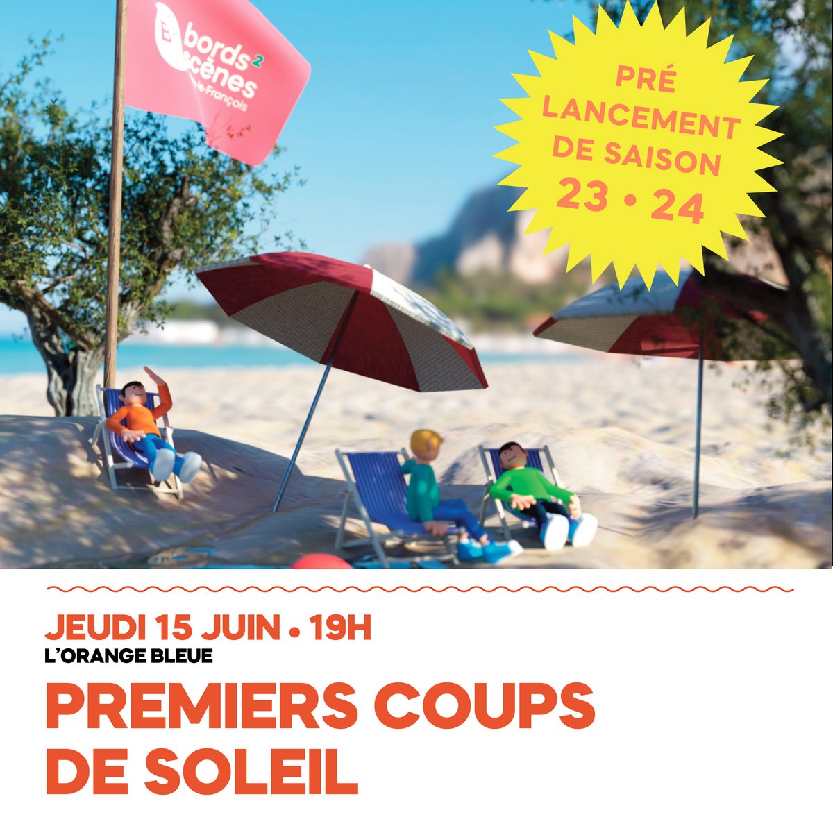 ☀️Apéromix + Pré-lancement de la saison 23-24
 
Venez découvrir les premiers noms des artistes programmés la saison prochaine, les nouveaux avantages de la carte B2S et bien plus encore !  

ℹ️Bords 2 Scènes - L'Orange Bleue - 15/06 à 19h 

+ d'infos : bords2scenes.fr/spectacles/pre…