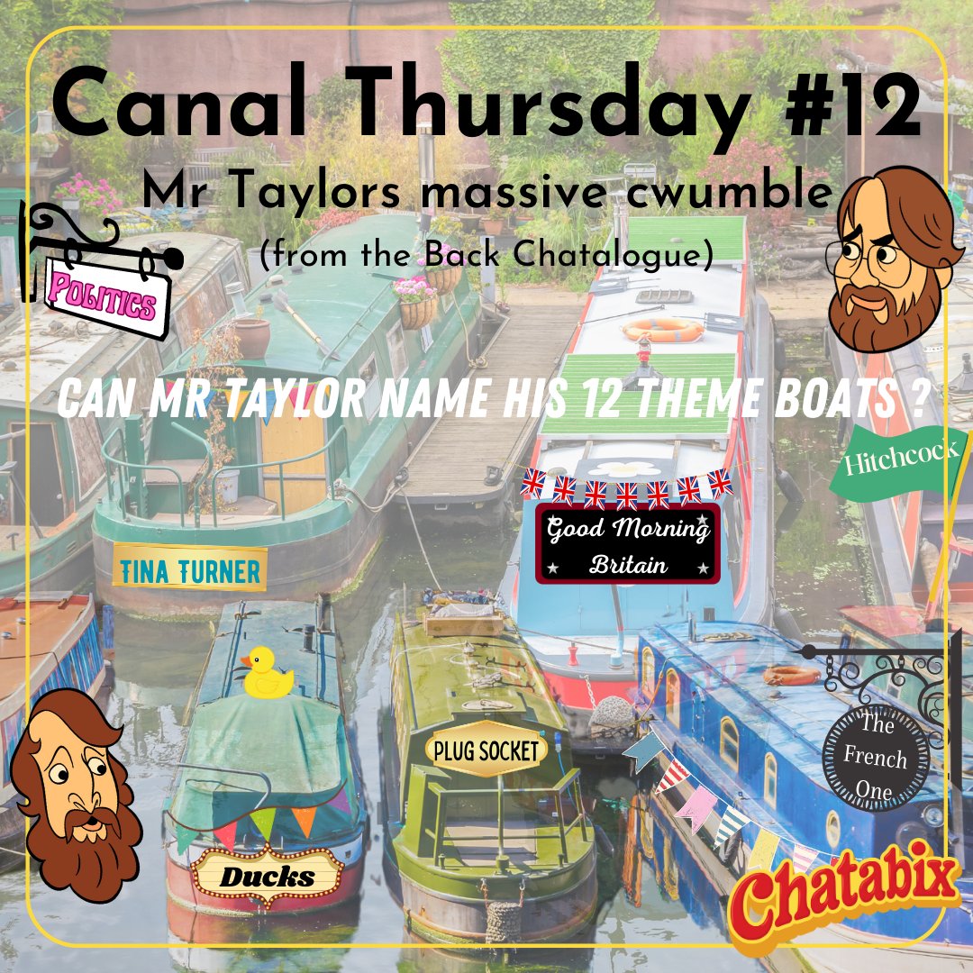 chatabix1's tweet image. It's the penultimate #canalthursday  David &amp;amp; Joe have been mugged off as everything has broken on the narrowboat. Mr Taylor @SebCardinal struggles to remember all the names of his theme boats !  A real rollecaster of an ep - take a gander 👂pod.link/1560965008 🎧
#comedypod