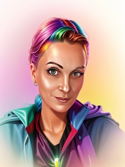 Bored of my bald head, damn Cancer and Chemo. My poor cats run when I pick up their brush now. Thanks to AI I get to live out my dream of doing fun things with my Avatar's hair. And, I hate my dark depression and I just want to sleep 'til it's over. I miss my Healthy Me so bad.😥