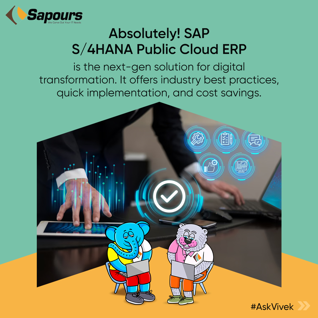 Here's another exciting update in our #AskVivek series! 🎉✨

Vivek, your trusted companion and expert from Sapours, is back with more insider insights on SAP S/4HANA Public Cloud ERP. Check it out.

#AskVivek #MascotrVivek #ERP #SAPERP #PublicCloud #CloudERP #Inventory