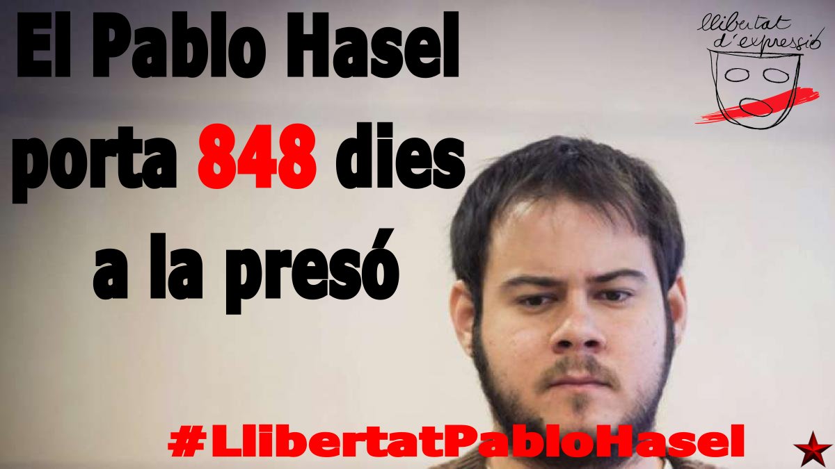 LibertadPabloHasel #FreePabloHasel #AmnistiaTotal #llibertatdexpressio #SpainIsAFascistState #DretsHumans #DerechosHumanos #HumanRightsViolations #ECHR #DDHH