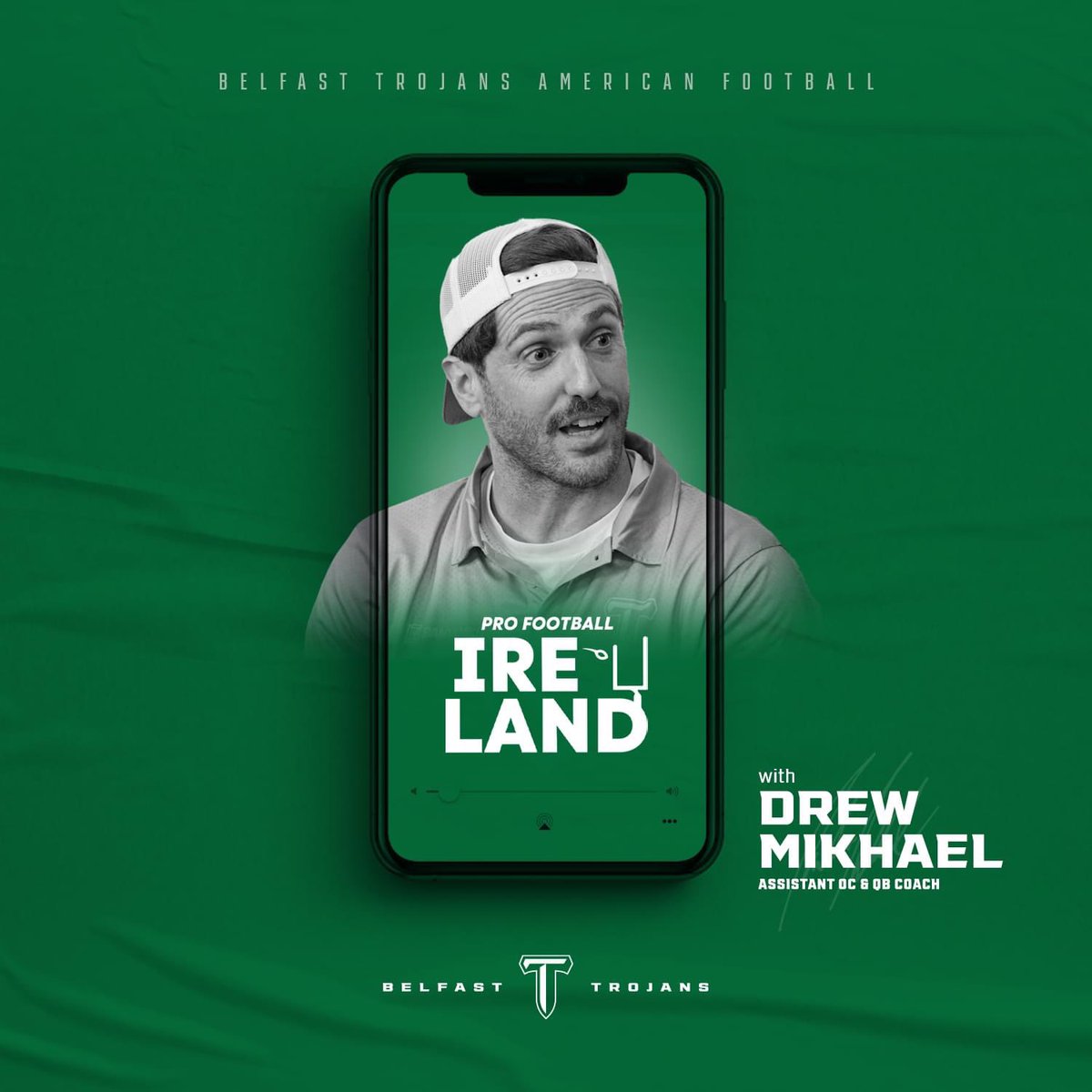BelfastTrojans's tweet photo. Rise and Shine, it’s Podcast time! 🎙️🏈

☕️ Grab your morning coffee and listen as Trojans Assistant Offensive Coordinator, QB Coach and Hall of Famer, @DrDrewMikhael sat down with @NFLIreland

https://t.co/25Cg0LZ2lW

🎙️🏈

#DEFENDDERAMORE
#bewaretheblade 
#belfasttrojans https://t.co/vmT8x3Pkcl