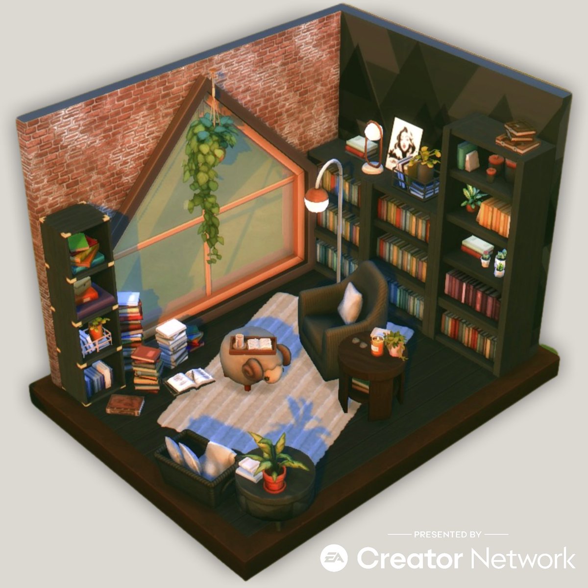 simsaga_'s tweet photo. Cozy Reading Loft | Dark vs. Light🌿✨ 
Thank you #EACreatornetwork for providing me with a code! #EAPartner https://t.co/xjKdVAejHr