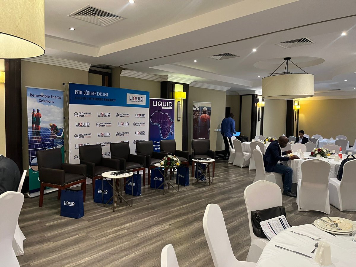 DRC Mining Week kicks off with its first session of the day, Energy Investment Forum, Networking Breakfast Session, brought to you by @LiquidInTech

#DRCminingweek #DMW2023 #mining