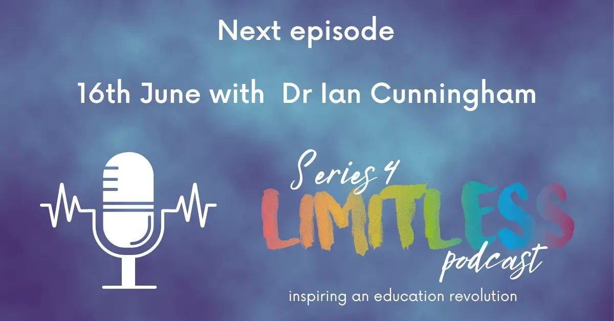 You're going to love my next guest on the Limitless #podcast. It's Dr Ian Cunningham who created Self Managed Learning and he definitely has some insights on why #education can't be one size fits all. Episode out 15/6 limitlesscommunity.podbean.com