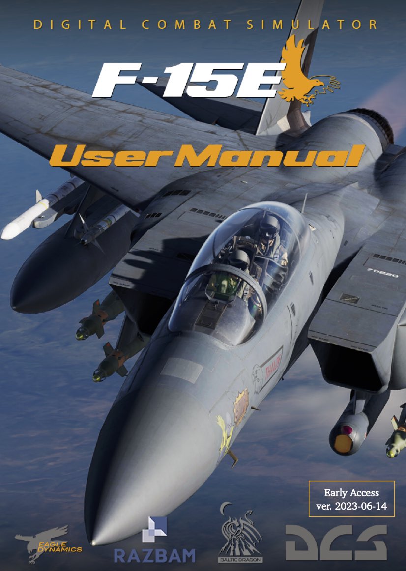 I promised to deliver the manual for  #F15E before the EA and here it is: tinyurl.com/f15manual  

This is a 'work in progress' and will require constant updates, but should give you a good head start.

If I may ask you for a small favour in return, please follow me on Twitter!