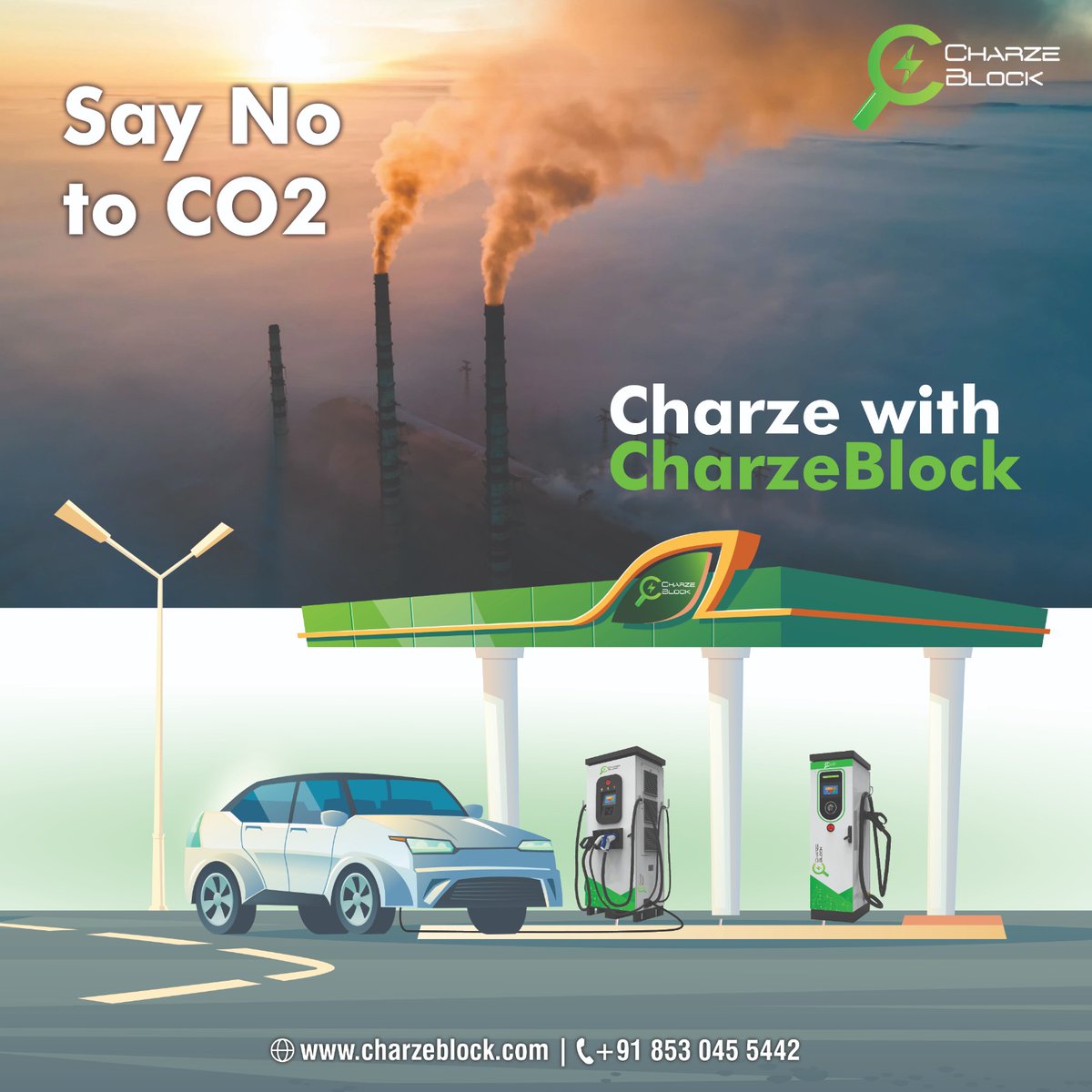 Say No to CO2: Embrace a Cleaner Future with CharzeBlock.
#cleanfuture #fastchargers #evcharging #SustainableTransportation #SmartCharging #EVChargingSolutions #ElectricRevolution #sustainablemobility #GreenTransportation #DrivingChange #electricmobility #goingelectric