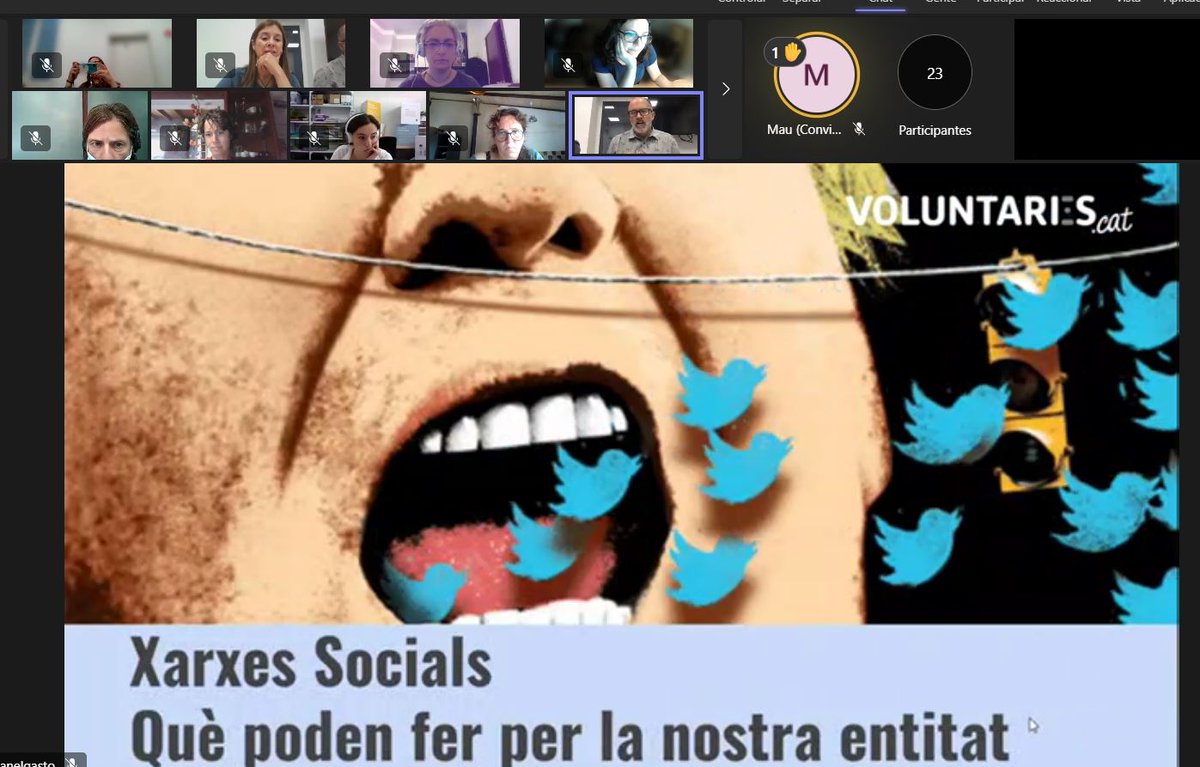 voluntaris_cat's tweet photo. 📢 Sobre #comunicació per a les entitats socials.
Avui ens endinsarem a les xarxes socials. Començarem per plantejar-nos què podem fer i acabarem amb un pla de continguts. Benvingudes!
@AuroraMasip
@manelg
@LluisTrillo
#FormacióFCVS https://t.co/HVa4BuTWJn