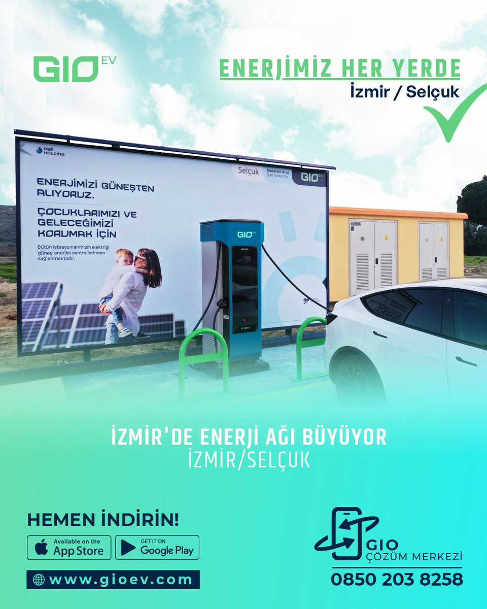 gioevcharger's tweet photo. İzmir'in Selçuk ilçesinde faaliyet gösteren istasyonumuzla birlikte enerji ağını büyütüyoruz. İstasyonumuzda 1 adet 300 kW şarj ünitesi bulunmaktadır. Bu şarj gücü sayesinde aracınız şarj alma kapasitesine bağlı olarak en hızlı şekilde şarj edilmektedir.
.
.
#gioev
#gioevcharger https://t.co/faimALTUh3