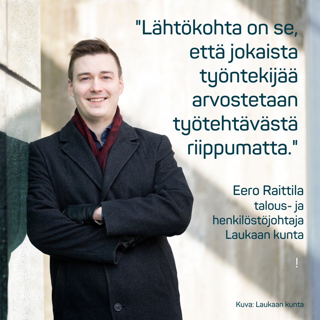 Laukaan kunnassa henkilöstön hyvinvointiin panostetaan paitsi työkykyjohtamisen osaamista ja toimintamalleja rakentamalla, myös vahvistamalla jokaista arvostavaa ilmapiiriä ja avointa keskustelukulttuuria. 

keva.fi/uutiset-ja-art…

#työkykyjohtaminen #työhyvinvointi