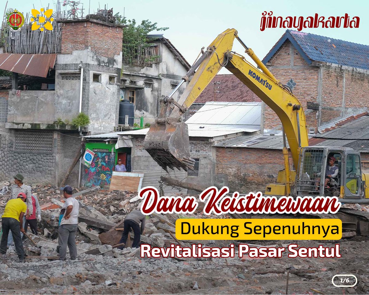 humas_jogja's tweet photo. Pemerintah Kota (Pemkot) Yogyakarta melalui Dinas Pekerjaan Umum, Perumahan dan Kawasan Permukiman (DPUPKP) dan Dinas Perdagangan tengah merevitalisasi Pasar Sentul yang berlokasi di Jalan Sultan Agung mulai Mei hingga Desember 2023.#PasarSentul https://t.co/xpomSp73rK