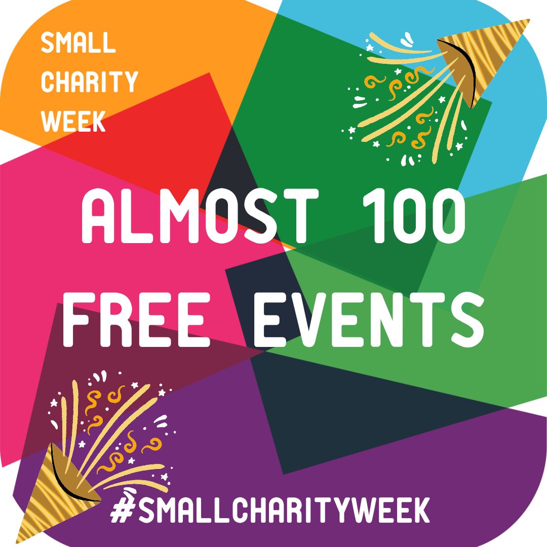 Yes you've read that right, we have almost 100 free events for you next week. 

 20+ co-created & 70+ external events, this is going to be a cracking week. 

If you've not booked yet, all we can say, is why not? bit.ly/SCW_events

#SmallCharityWeek #SmallCharitiesTogether