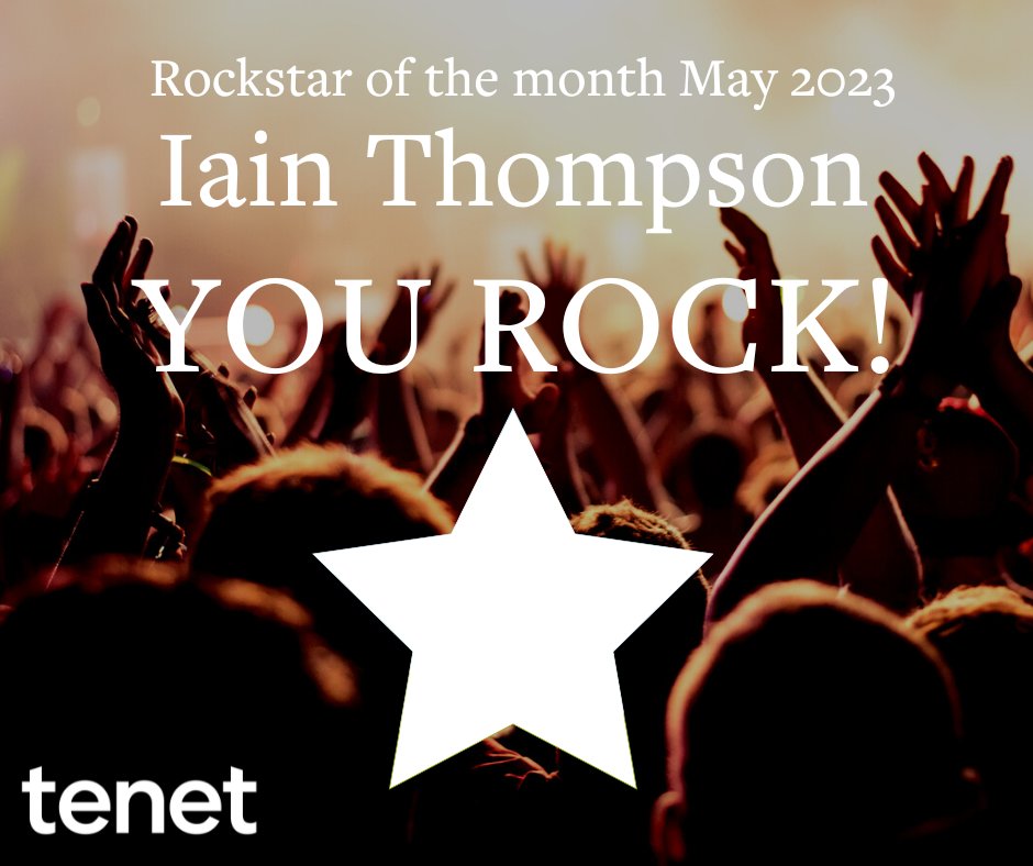 We are pleased to announce our May Rockstar of the Month is Iain Thompson!
 
Our Compliance Governance and MI Analyst, Iain, was nominated by his colleagues for providing invaluable support and knowledge to the team and firms.

Congratulations Iain and thanks for all your work!