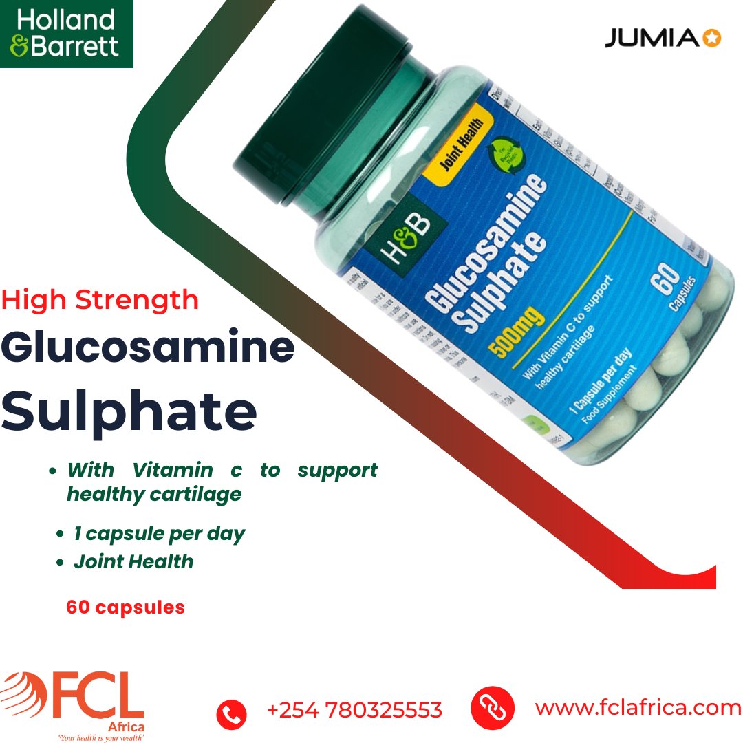 FCLAFRICA1's tweet photo. "Did you know that taking daily multiVitamins can help fill any nutritional gaps in your diet?". Order your H$B glucosamine sulphate from https://t.co/fU9M2IvGTh for strong cartilages. 
📥 sales@fclafrica.com 
📞 +254 780325553.

#nutrition #wellness  #yourhealthisyourwealth https://t.co/XF7ymBwA9F