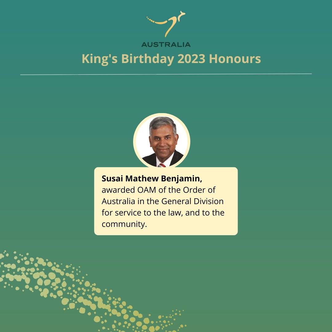 AusCGChennai's tweet photo. @vinoddaniel62 @ArunVenkatesha @OptometryIndia @AusHCIndia @AusDHCIndia Congratulations also to Mr Susai Mathew Benjamin @susai99 who studied in #Chennai and is now a Councillor for Blacktown City Council in #Sydney. https://t.co/yXh3yAu3qj