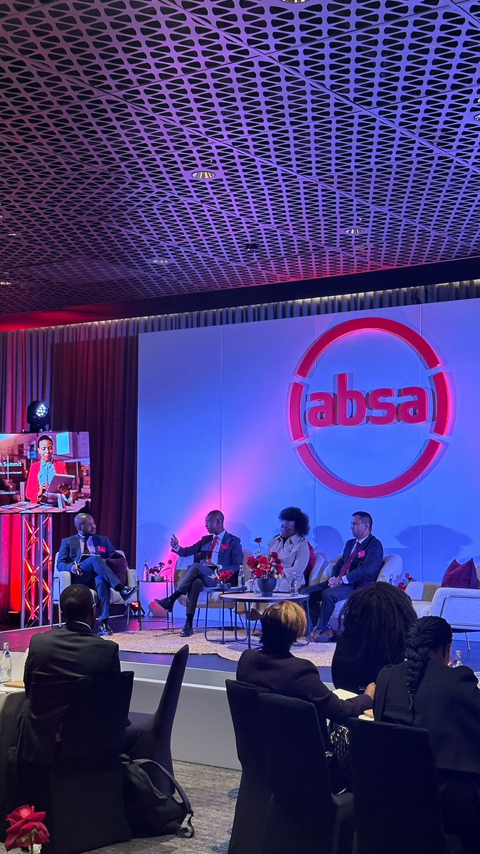 Absa's tweet photo. The first panel discussion has kicked off. Our Absa panelists will be unpacking the external factors affecting SME businesses. These factors include ESG, the role of AfCFTA and partnerships. #AbsaGrowthSummit #AfricaExpertise https://t.co/IhCutiJIVf