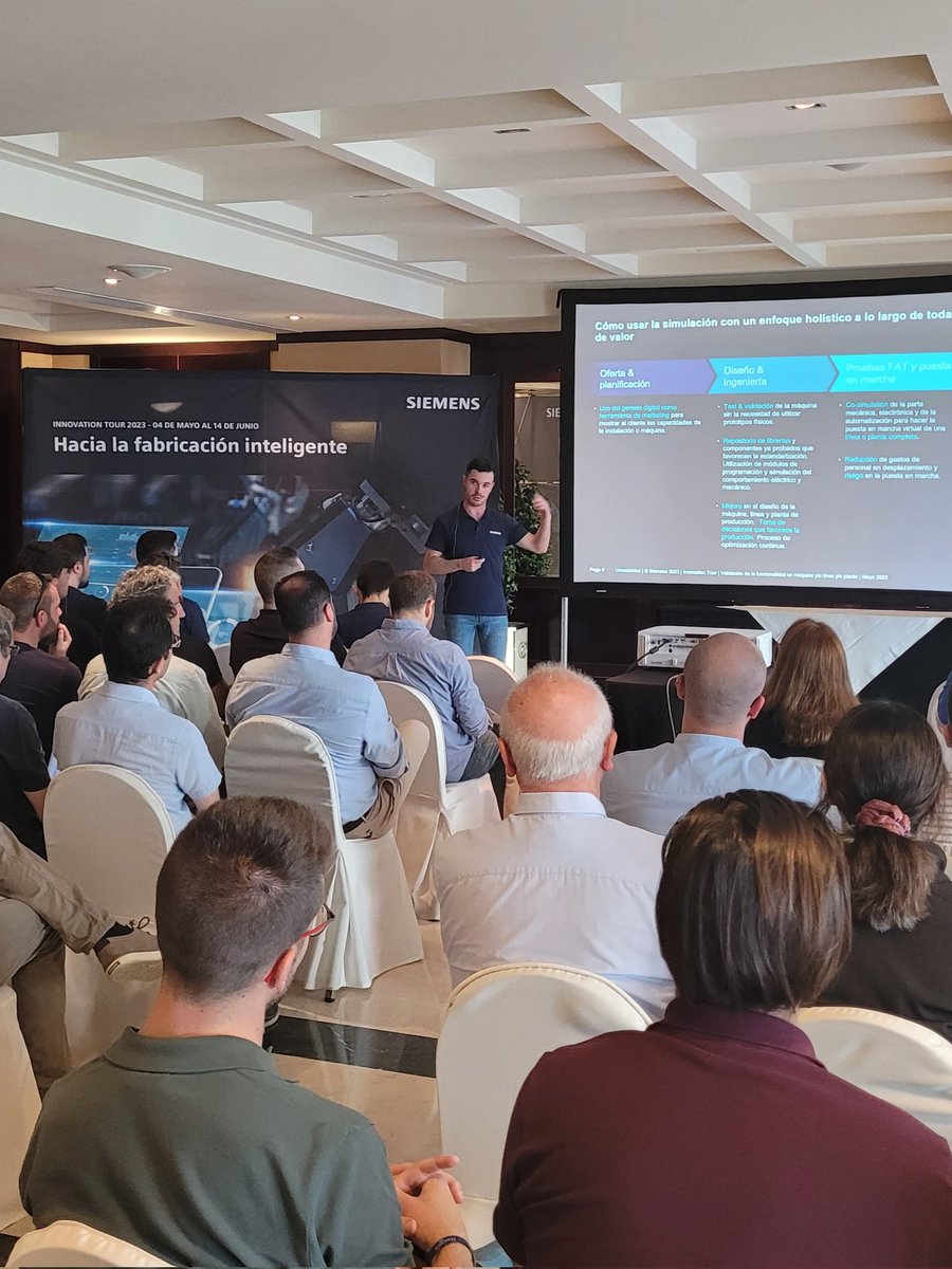 ReleProPLC's tweet image. Hoy asistimos al Innovation Tour 2023 de @siemens_ind Gemelo Digital y Automatización de procesos. Siemens siempre es la punta de lanza en la innovación industrial.