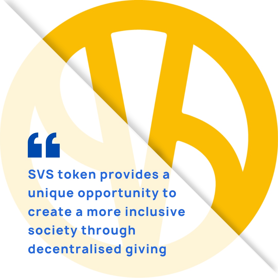 Celebrate the power of decentralised giving with Giving To Services!

Together, we can make a lasting impact.

🔵🟡

#GivingToServices #OurCryptoGivesBack #SVS #cryptophilanthropy #crypto