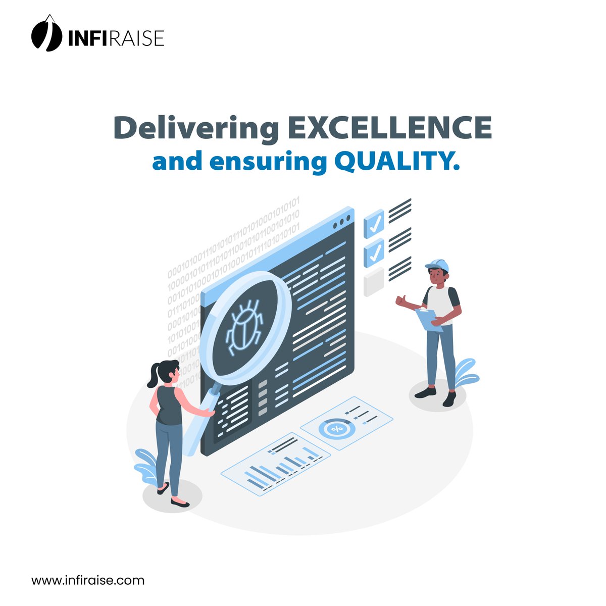 At Infiraise, we leave no room for errors. Our Quality Assurance services ensure flawless performance, impeccable standards, and unparalleled customer satisfaction. 

#excellencematters #qualityassurance #customesatisfaction #businessexcellence #qualitycontrol #infiraise