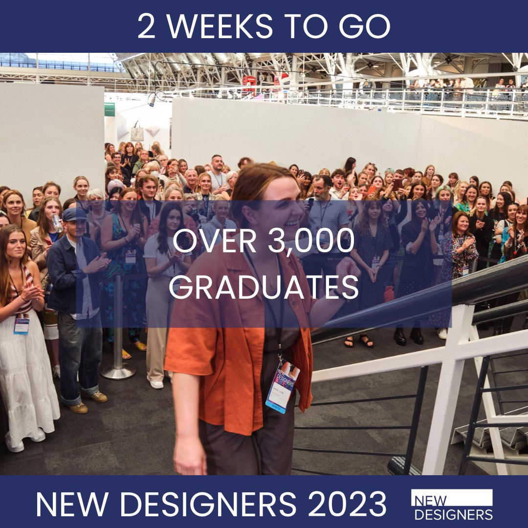 NewDesigners's tweet photo. New Designers opens its doors for 2023 in just 2 weeks today!
Don't miss your chance to join us for a 2 week celebration of all things design! Secure your ticket now to save on on-the-door prices ๐ https://t.co/yEKW67uWCr
#ND23 #DesignGraduate #NewDesigners #ComingtoND https://t.co/5NgXHbLyqA