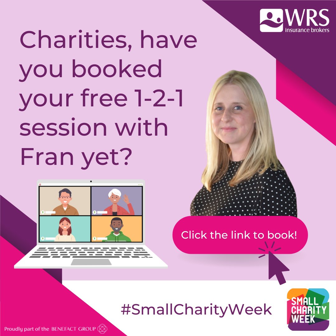 🎉@SmallCharity_Wk is almost here, 19th - 23rd June!

💻 In honour of supporting charities, our fabulous Francesca Kirkham is providing FREE 30-minute drop-in sessions exclusively for charities. Click to book 👉bit.ly/WRS-drop-in-se…

#smallcharityweek #smallcharitiestogether