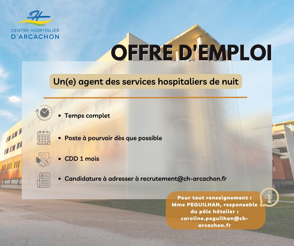 [OFFRE D'EMPLOI] #OffreEmploi #offreemploi #bassinarcachon