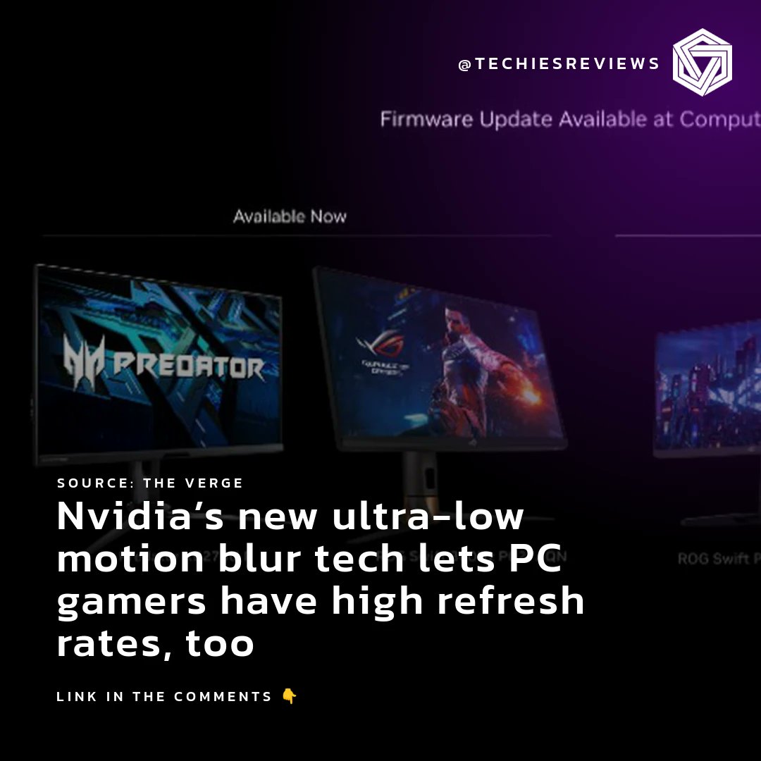 Hey techies! 🎮 Nvidia's ULMB 2 tech enhances gaming on high-end monitors 🖥️ #Nvidia #ULMB2 #SmoothGaming Ready to level up?
