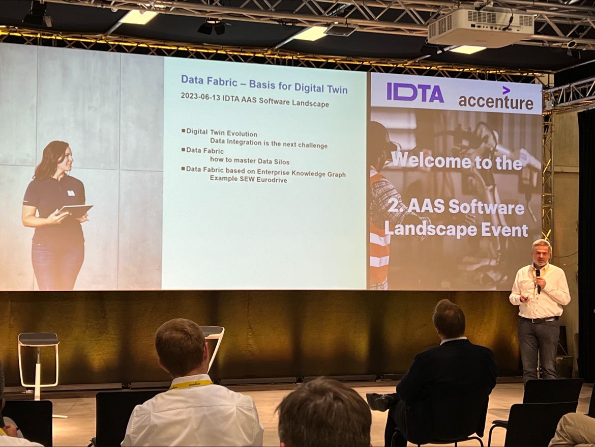 𝐃𝐚𝐭𝐚 𝐅𝐚𝐛𝐫𝐢𝐜 𝐚𝐥𝐬 𝐁𝐚𝐬𝐢𝐬 𝐟ü𝐫 𝐝𝐞𝐧 𝐃𝐢𝐠𝐢𝐭𝐚𝐥 𝐓𝐰𝐢𝐧.
Darüber hat unser Kollege @RolfEngesser gestern auf dem #AAS Software Landscape Event der #IDTA einen spannenden Vortrag gehalten. 

#event #industry40 #semanticweb #datafabric