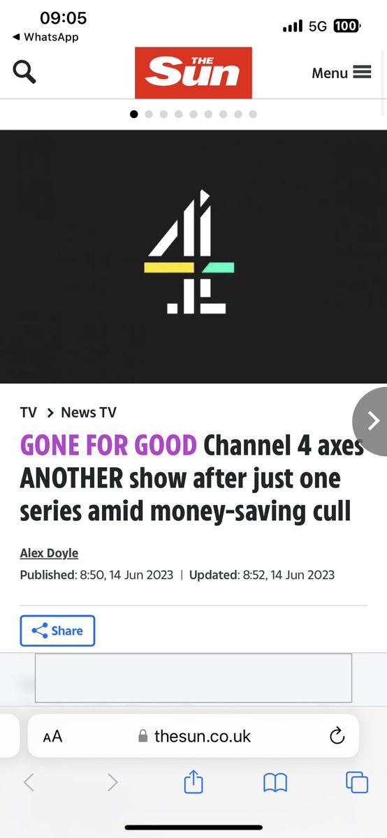 Another one bites the dust… Despite Channel 4’s protestations and PR spin that their finances are all good they’ve axed yet another show - OJ Odudu’s The Big Blow Out