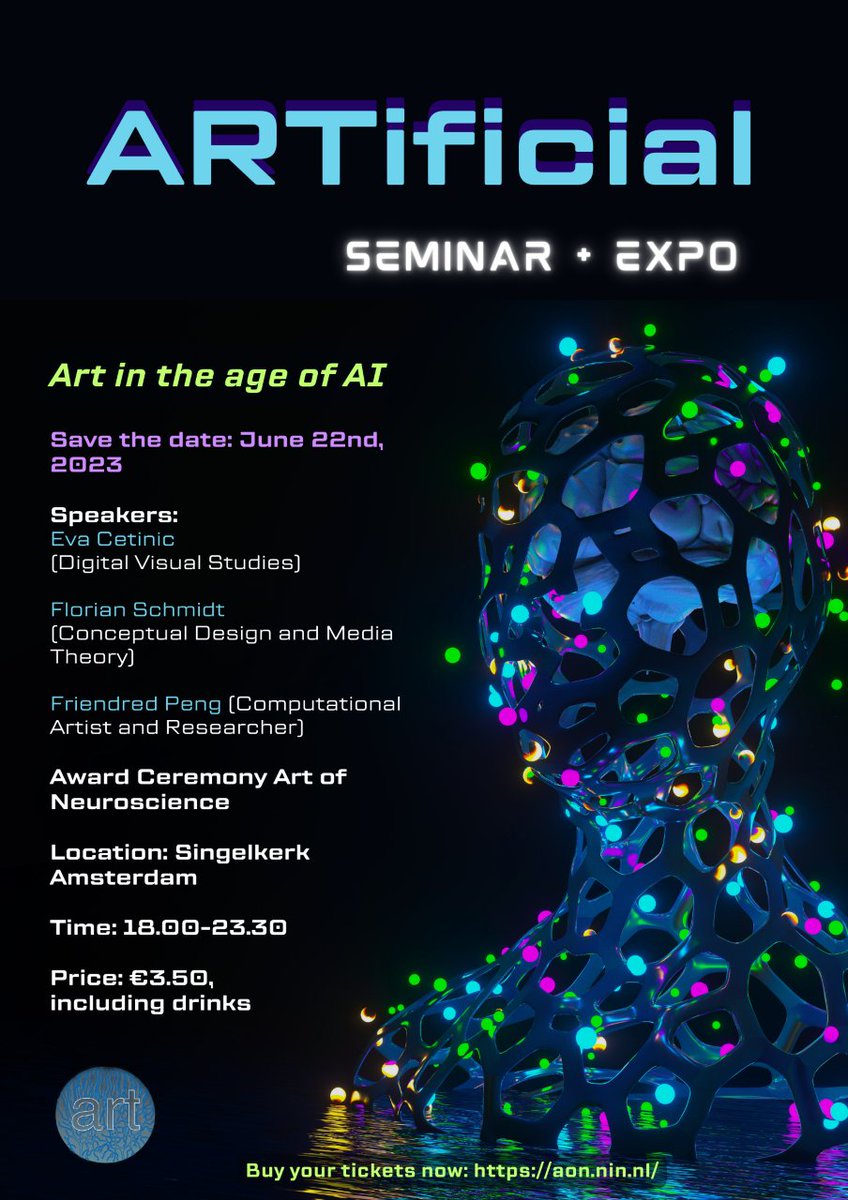 Kalliopi Ioumpa (@kalliopiioumpa) on Twitter photo We are very excited to be organizing the <a href="/ArtNeuro/">Art of Neuroscience</a> seminar on Art and A on the 22nd of JuneI! There will be talks, an expo with AoN submitted works and the 2023 Awards Ceremony! Join us! 🧠🎨 We are very excited to be organizing the <a href="/ArtNeuro/">Art of Neuroscience</a> seminar on Art and A on the 22nd of JuneI! There will be talks, an expo with AoN submitted works and the 2023 Awards Ceremony! Join us! 🧠🎨