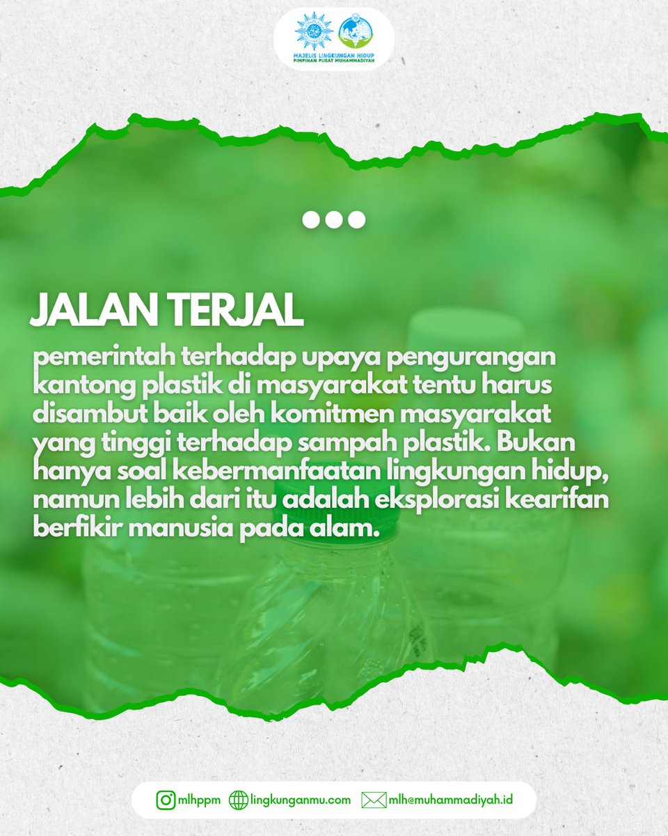 MLH_PP_Muh's tweet photo. Tulisan dari M. Azrul Tanjung (Ketua MLH PP Muhammadiyah) tentang Kecerdasan Ekologis dalam Pengendalian Sampah Plastik yang terbit di https://t.co/rQagT42u2x dalam rangka memperingati Hari Lingkungan Hidup Sedunia.

#Muhammadiyah #MajelisLingkunganHidupMuhammadiyah https://t.co/xlvf0RC1nN