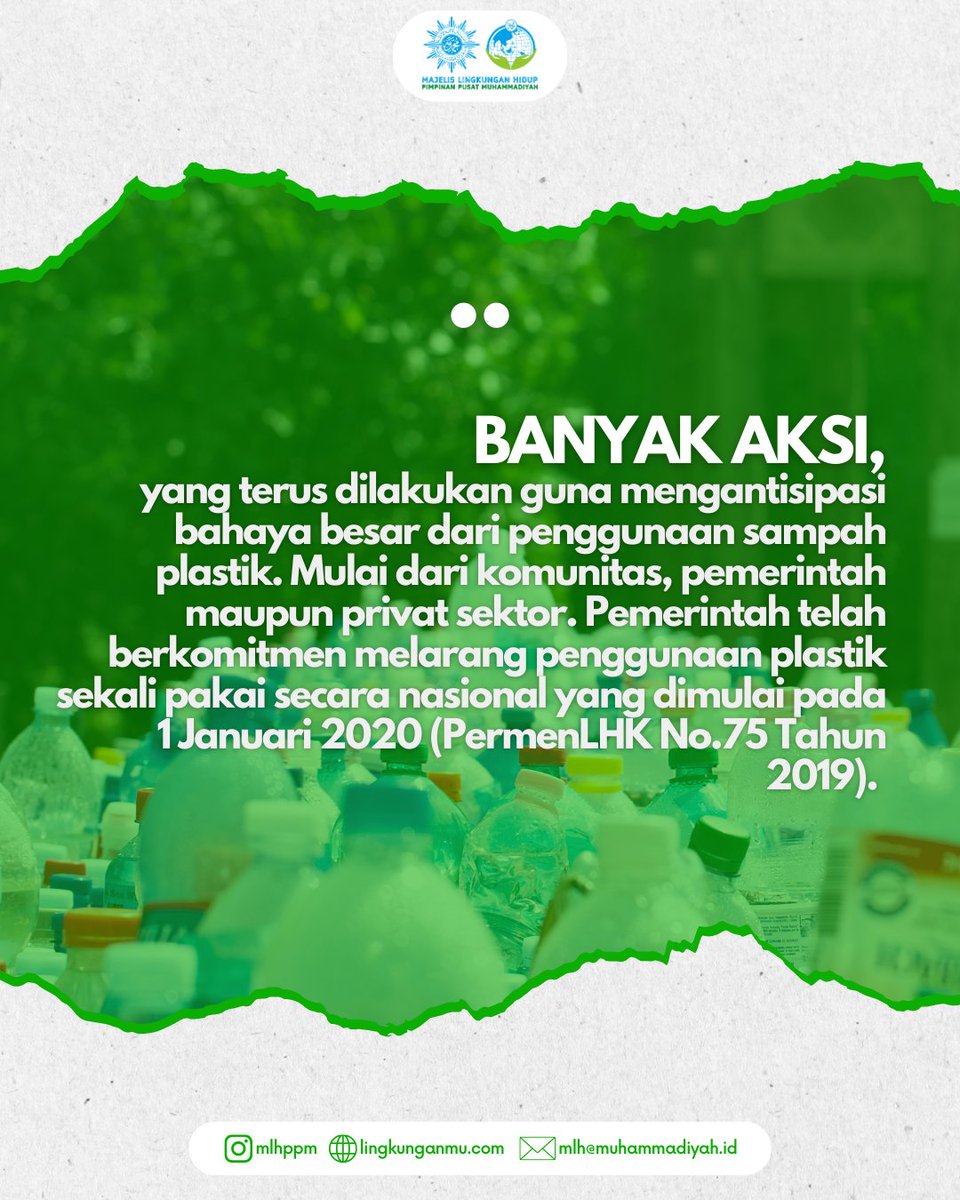 MLH_PP_Muh's tweet photo. Tulisan dari M. Azrul Tanjung (Ketua MLH PP Muhammadiyah) tentang Kecerdasan Ekologis dalam Pengendalian Sampah Plastik yang terbit di https://t.co/rQagT42u2x dalam rangka memperingati Hari Lingkungan Hidup Sedunia.

#Muhammadiyah #MajelisLingkunganHidupMuhammadiyah https://t.co/xlvf0RC1nN