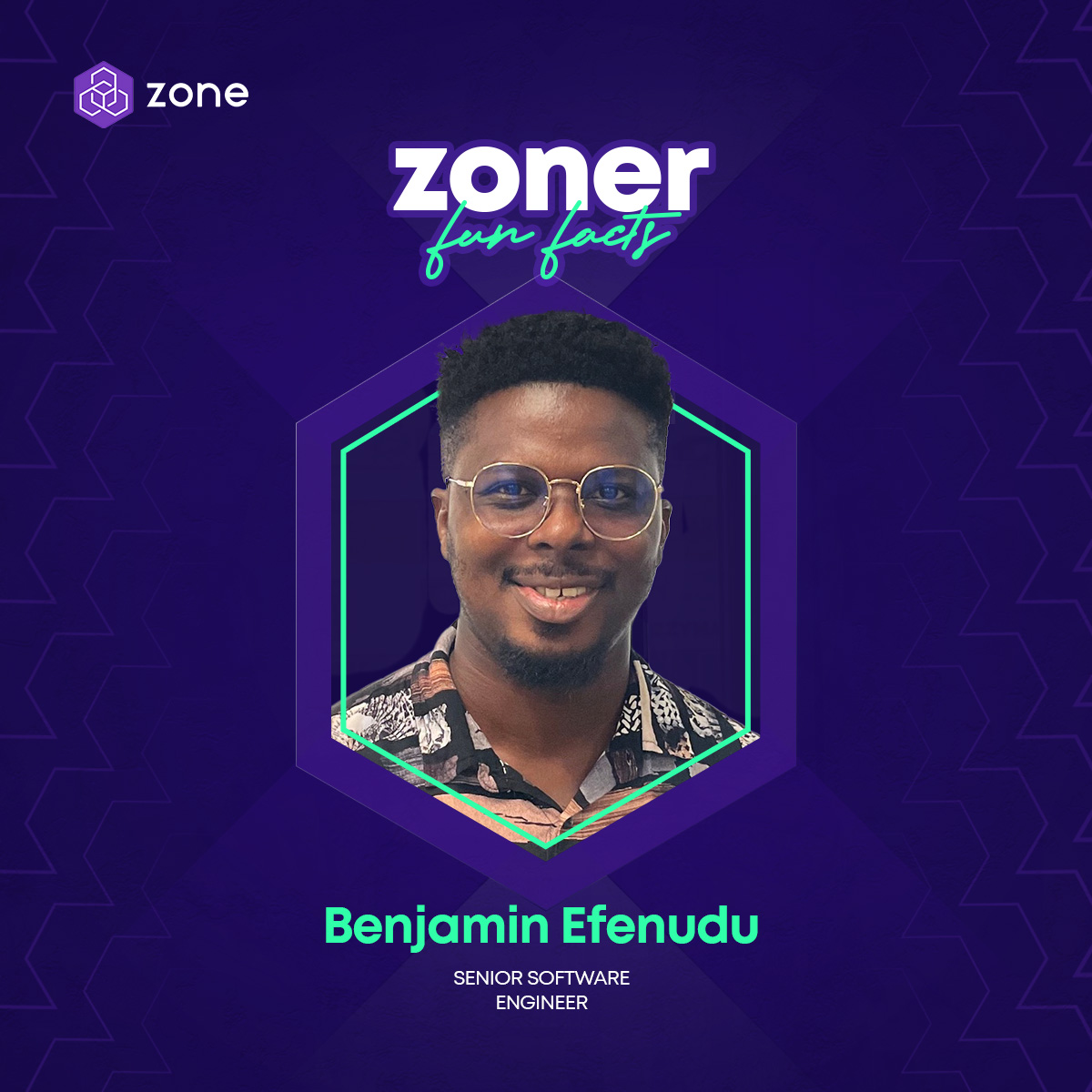 zonenetworkhq's tweet photo. Prepare yourself for another exciting dive into the world of "Zoner Fun Facts" as we unveil a delightful series that brings you closer to the members of "Team Zone." Get ready to be entertained by the hilarious and relatable facts shared by our talented individuals.
---
This week, we have the pleasure of getting to know ‘Benjamin Efenudu’ Senior software engineer, by day and ‘Otaku’ by night.  Read the full gist here: https://t.co/krpWaqUrjL

#WeareZone