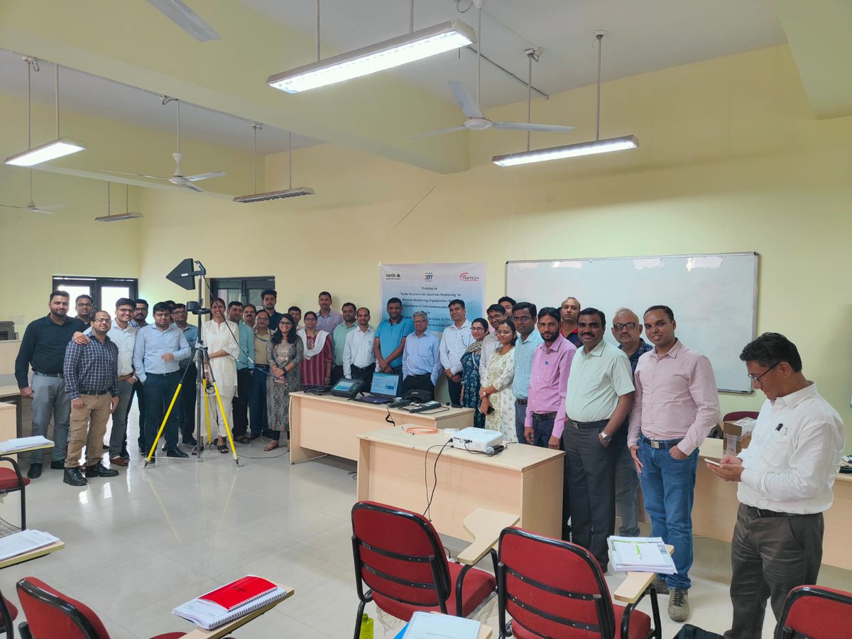 DoT_India's tweet image. @DoT_India  @DotWmo conducted capacity-building session for IRRS officers for testing #5G services in India to ensure quality of internet and interference-free services.