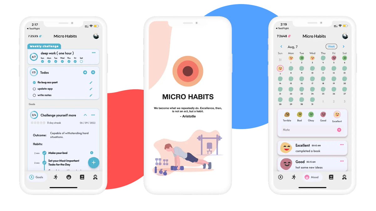 MicroHabits_'s tweet photo. 1/8 🚀 There are countless self-improvement apps, but one that stands out is Micro Habits. It's designed to help you create achievable goals by breaking them down into small, manageable micro habits. #SelfImprovement #MicroHabits https://t.co/GiSR7jWico